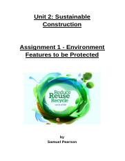 Assignment 1 - Environment Features to be Protected.docx