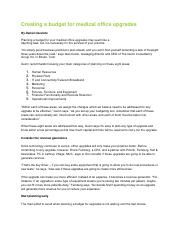 HM2010 Week1 CreatingABudgetForMedicalOfficeUpgrades V01.pdf