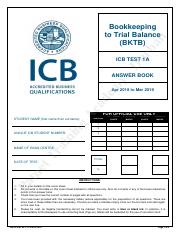 bktb icbtest 1a ab 2018 v1 pdf rb an bookkeeping to trial balance du icb test em y answer book ac ad apr mar 2019 for official use course hero meaning of p&l account what is abridged sheet