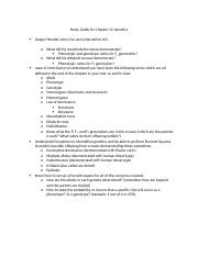 Study Guide for Chapter 12 on Genetics (1).docx