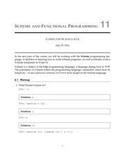 Discussion 11 Solution on SCHEME AND FUNCTIONAL PROGRAMMING 