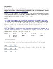 Calculation of WACC of TSLA