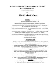 The Crisis of Water-Report.docx