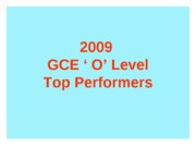 GCE O Level Top Students