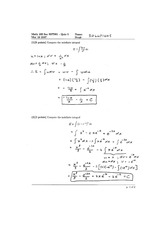Math 192 Indefinite Integrals Quiz