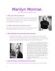 Реферат: About Marilyn Monroe Essay Research Paper Marilyn