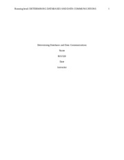 Determining Databases and Data Communications Paper