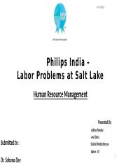 philips india labor problems at salt lake case study solution