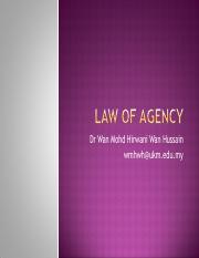 Mid- 3 Law of Agency-Power Point