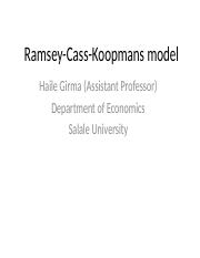 Ramsey-Cass-Koopmans model.pptx