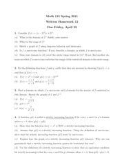 Homework 12- Inverse Functions
