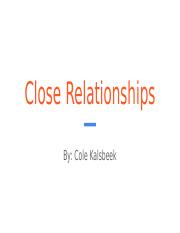 Close Relationships .pptx