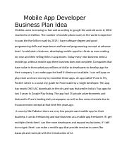Mobile App Developer Business Plan Idea.docx