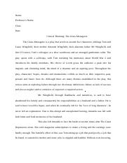 Реферат: Glass Essay Research Paper The Glass Menagerie