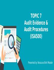 TOPIC 7 AUDIT EVIDENCE & AUDIT PROCEDURES.pptx