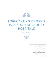Forecasting demand for food at Apollo hospitals.docx