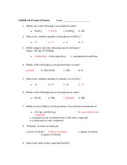 CHEM 1311 Exam 2 practice answers.doc