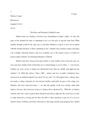 History research paper Student Loan