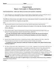 Experiment - Postlab Basic Concepts in Measurements (1).docx
