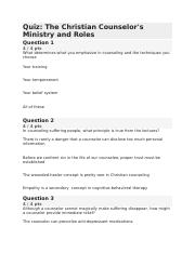 Quiz- The Christian Counselor's Ministry and Roles.docx