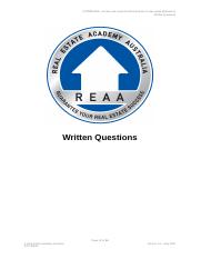 REAA - CPPREP4002 - Written Questions v1.5 Annie.docx