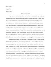 Poetry Reseach Paper