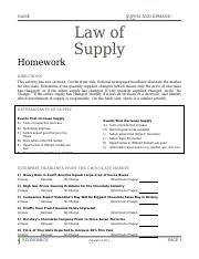 law of supply homework answers 3.3.6