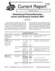 Fruit. Peach and Nectarine Insect and Disease Control