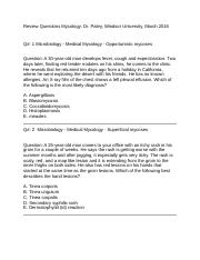 Review Questions Mycology Dr. Patey Windsor 2016 2.docx