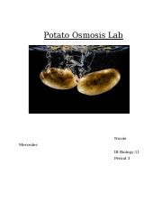 Potato Osmosis Lab