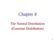 Chapter 4  Normal Distribution