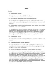 Rudy Homework Questions