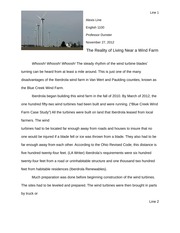 revised and final draft of wind farm paper