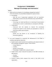 BSBINM601 Manage Knowledge and Information-Task 1.docx