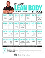 Leanbody Labrada Calendar Lee