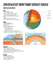 Geo Exam Study Guide
