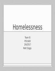 homelessness