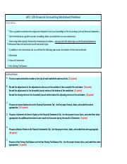54+ Acc 120 Financial Accounting Worksheet Answers