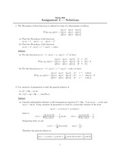 Math 334  Assignment 4 Solutions