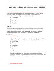 Study Guide - Med Surg - Quiz 3 - HIV and Cancer - Ch 83 & 85 (1).docx