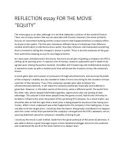 1. Reflection Essay on the movie Equity.pdf