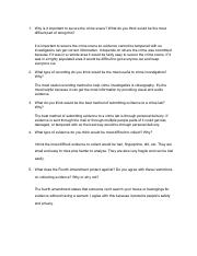 Forensic science unit 2 critical thinking questions.pdf