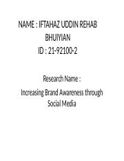 Increasing Brand Awareness through Social Media rehab-converted...pptx