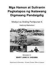 AP6_q3_mod416_Mga Hamon at Suliranin Pagkatapos ng Ikalawang Digmaang Pandaigdig_v2.pdf