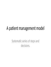 A patient management model.pptx