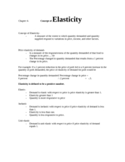 9-19 Reading Notes- Elasticity