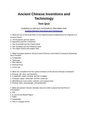 Ancient Chinese Inventions and Technology.docx