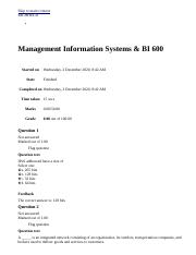 2020 Final Examination - Management Information Systems & BI 600 Mock_Review Questions_ Attempt revi