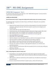ms drg assignment is not based on information that includes
