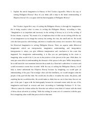 philippine historiography essay